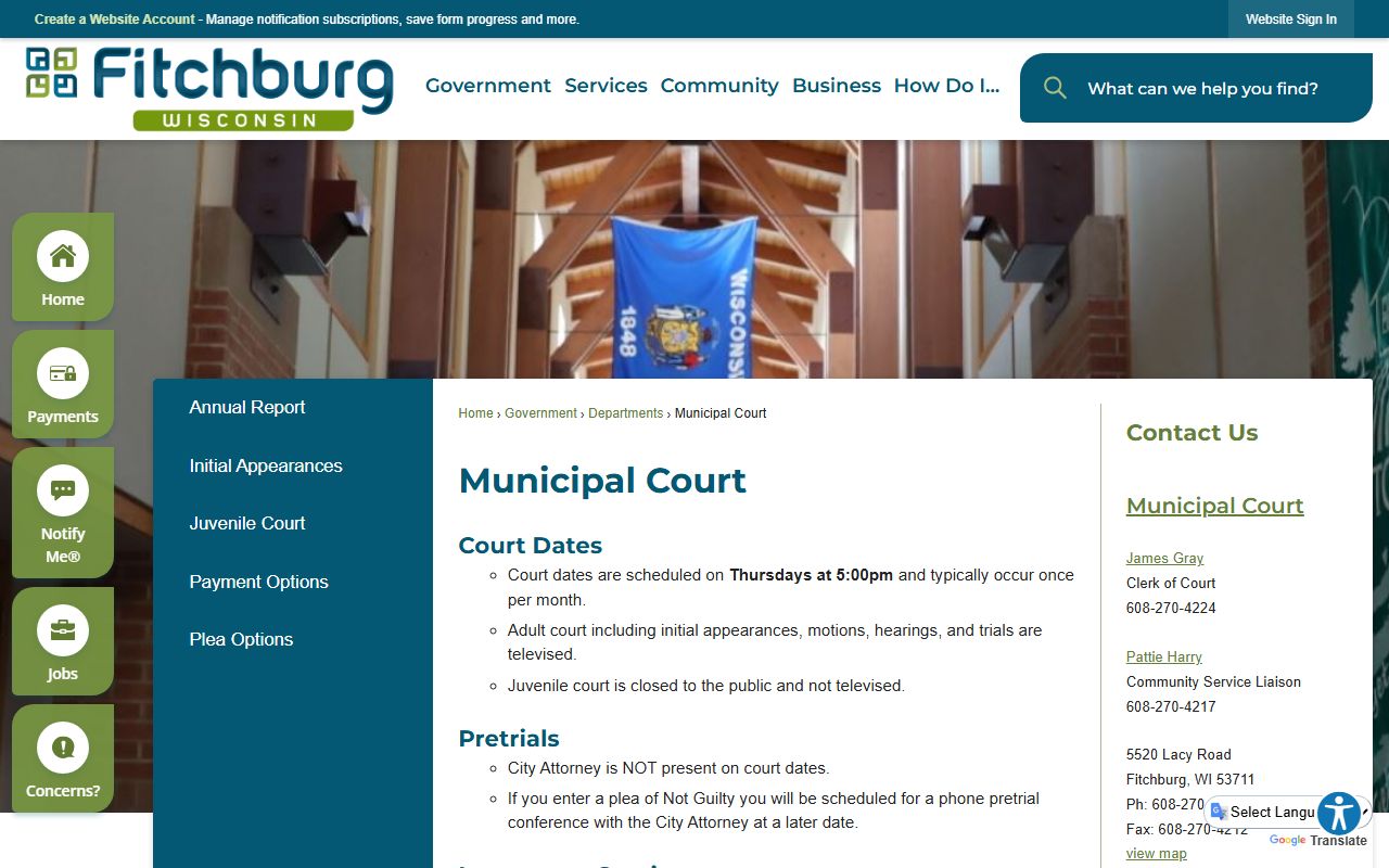 Fitchburg Civil Court Records municipal court resource