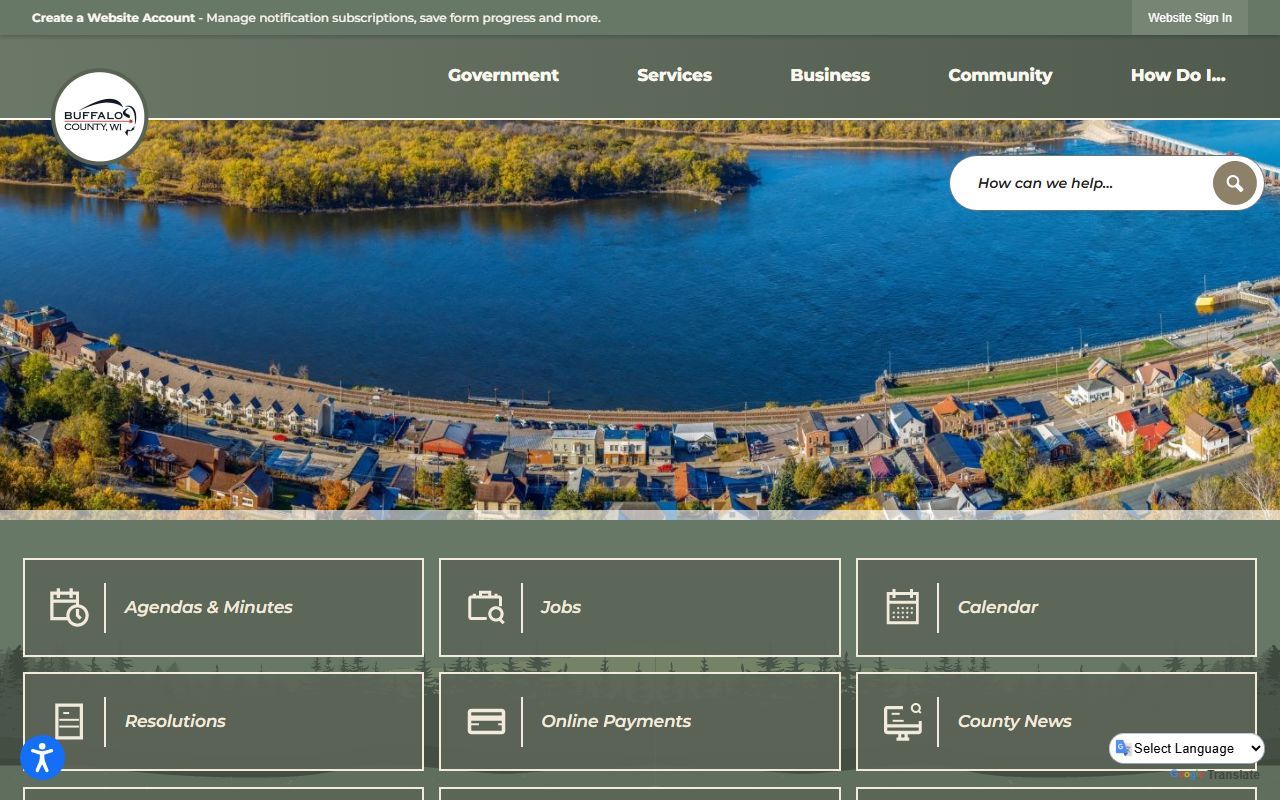 Buffalo County Civil Court Records county government page
