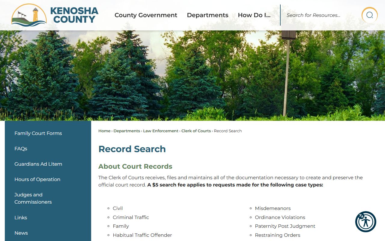 Kenosha Civil Court Records case tracker resource