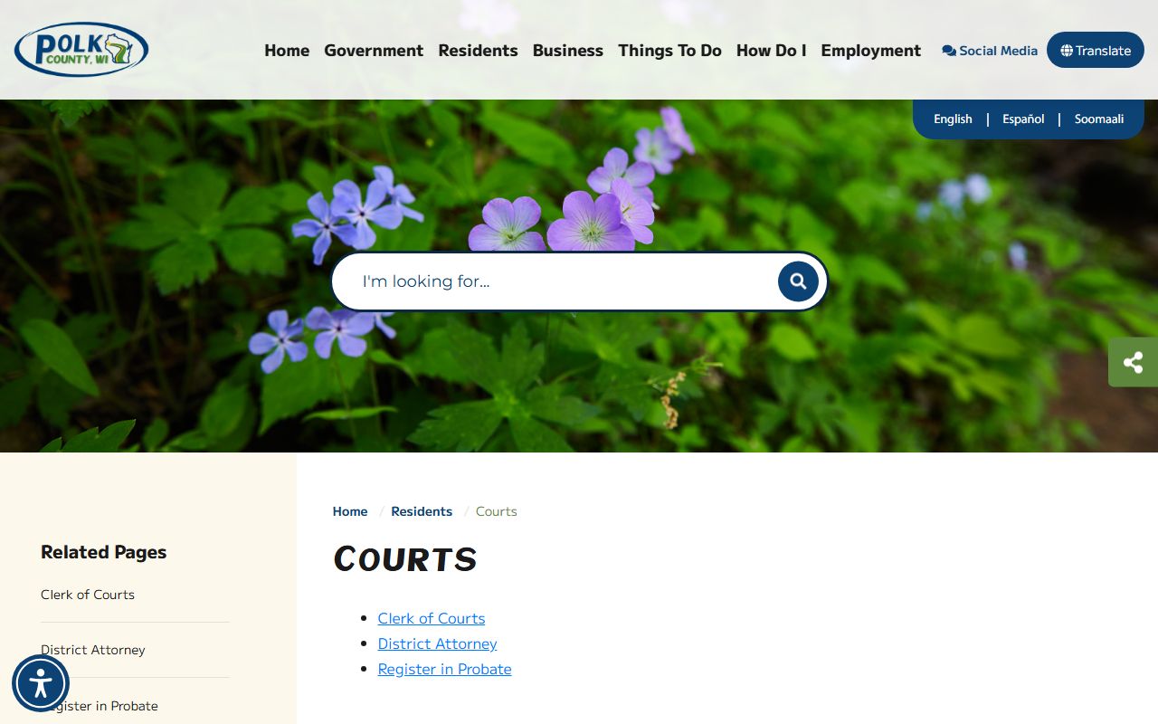 Polk County Civil Court Records county courts page