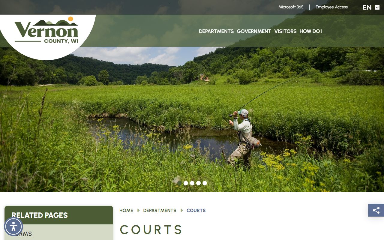 Vernon County Civil Court Records courthouse page