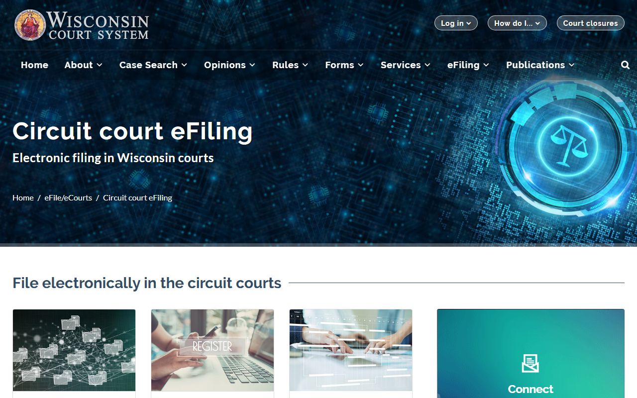 Wisconsin Civil Court Records eFiling portal